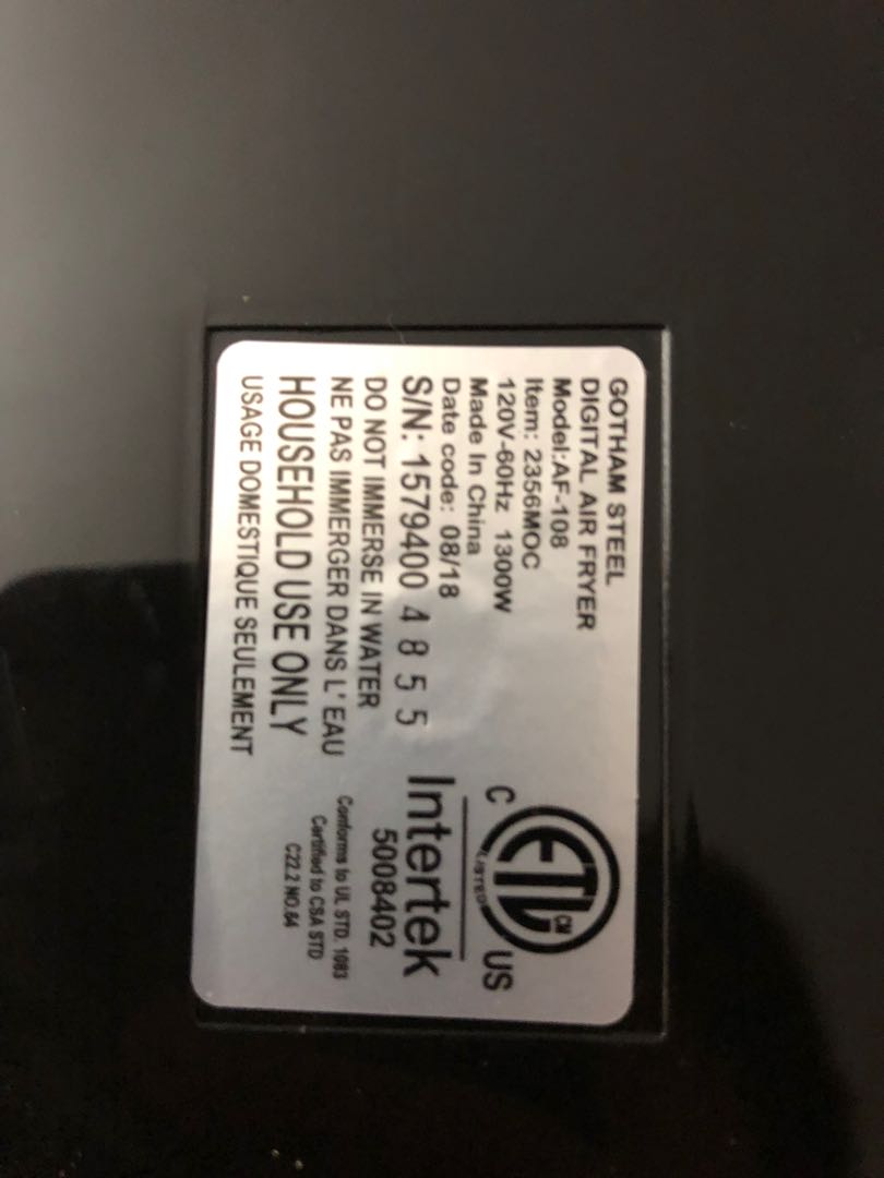 Brand New in box Gotham steel Digital Air Fryer 3.8L $85