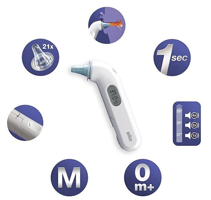 Braun Thermoscan 3 IRT3030 Baby Child Adult Digital Ear Thermometer Reading Temperature, Beauty