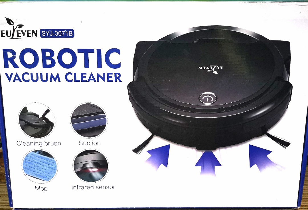 Euleven 3in1 Floor Robotic Vacuum with Smart Mopping Cleaner, TV