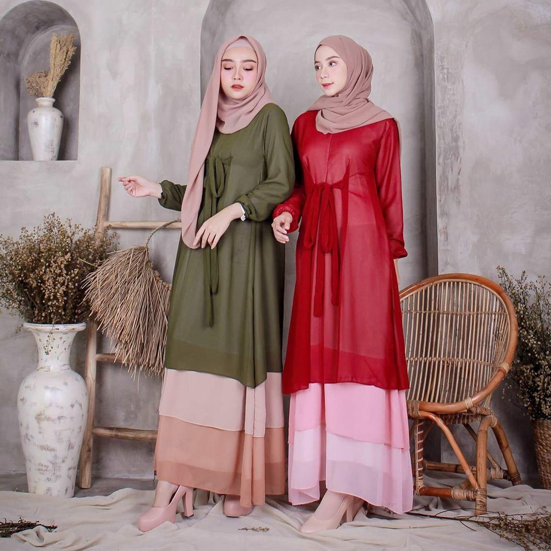 Gamis Qinara Baju Muslim Busui Fesyen Wanita Pakaian Wanita Gaun Rok Di Carousell