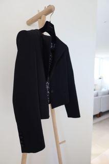 Givenchy Size 34 cropped wool-crepe blazer