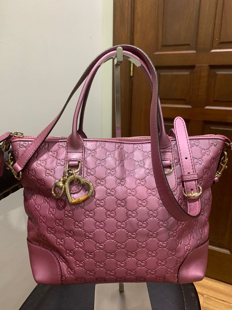 Gucci Guccissima 2 way bag, Luxury, Bags & Wallets on Carousell