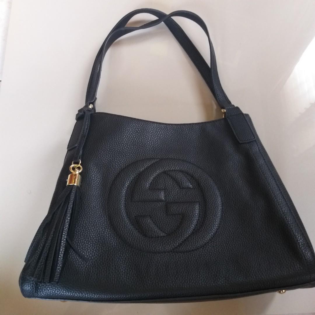 gucci soho tote bag black