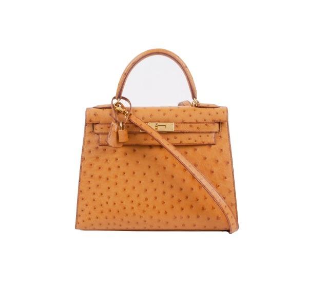HERMES Ostrich Kelly Sellier 28 Abricot 1251717