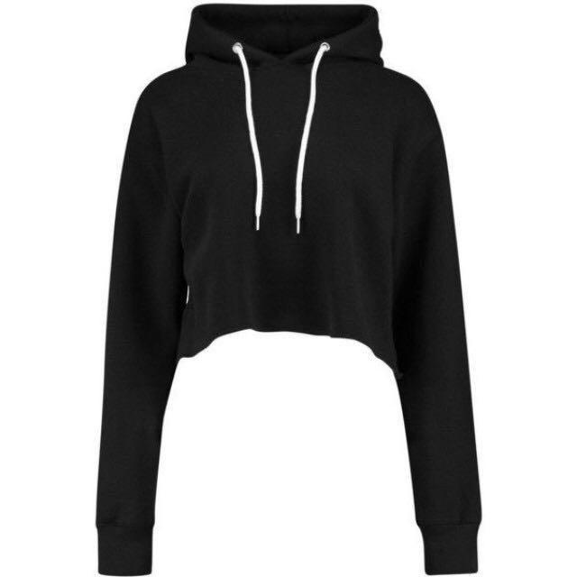 Black cropped hoodie hxxm clearance