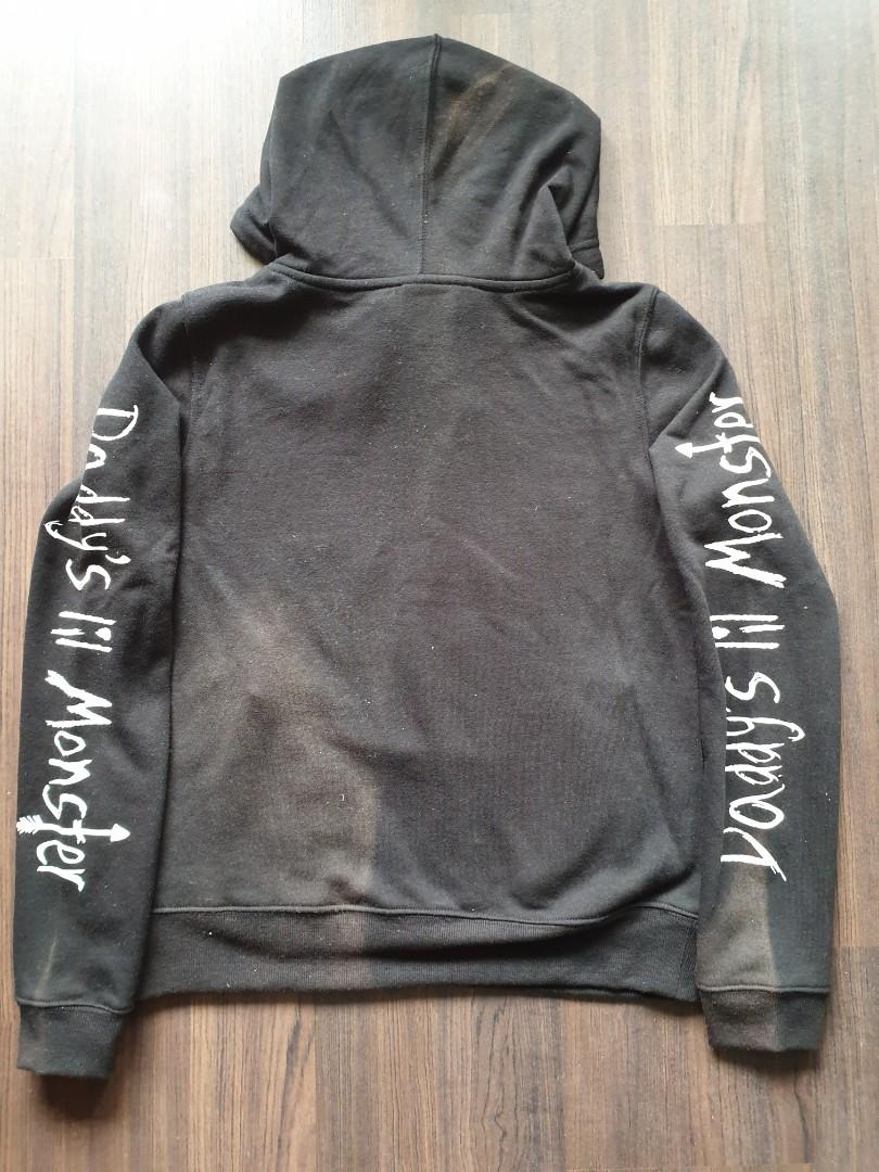 Black Hoodie Long Sleeved Sweater