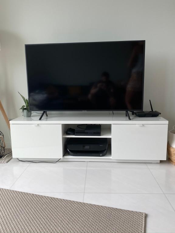 BYÅS TV unit, high gloss white, 63x161/2x173/4 - IKEA