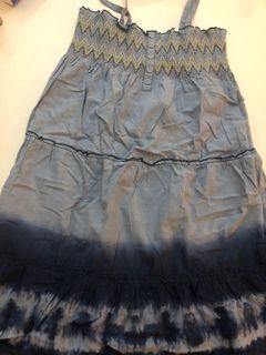 *new*chevignon 沙灘裙/ 藍色染布