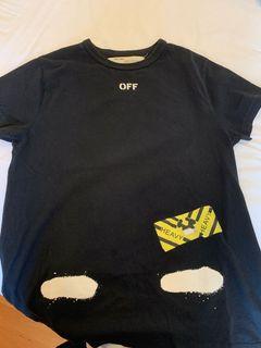 Off white spray paint tee
