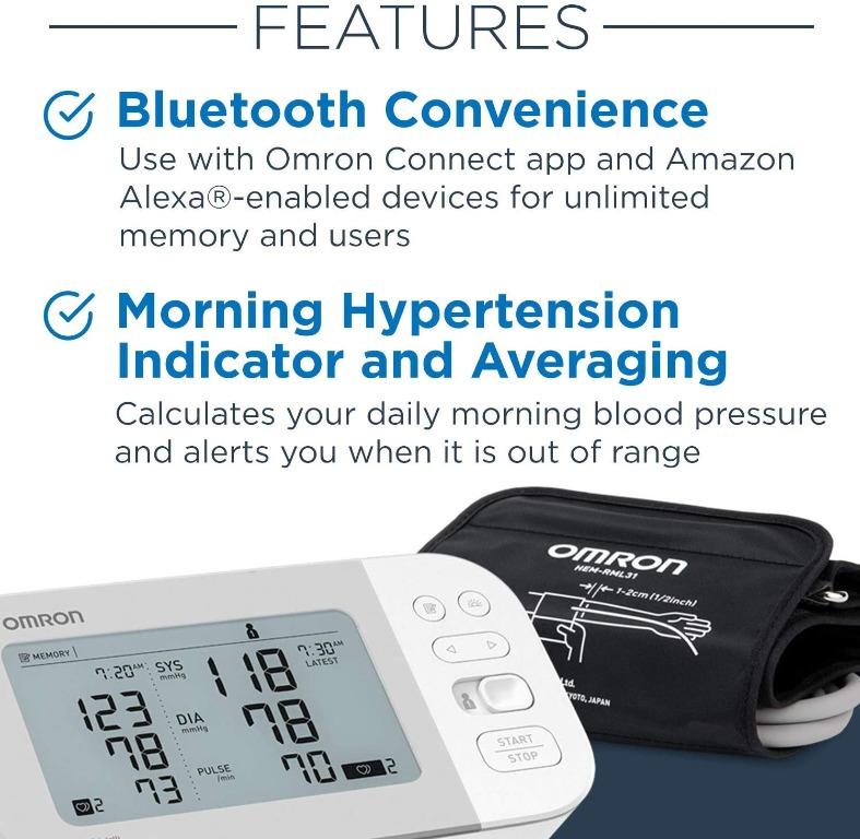 Omron Gold Blood Pressure Monitor Upper Arm Cuff Digital Bluetooth