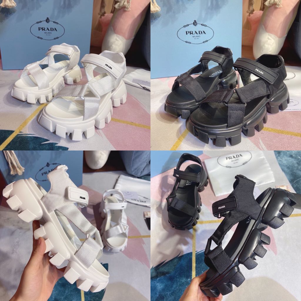 Prada Sandals 2 Colour Women s Fashion Footwear Flats on Carousell