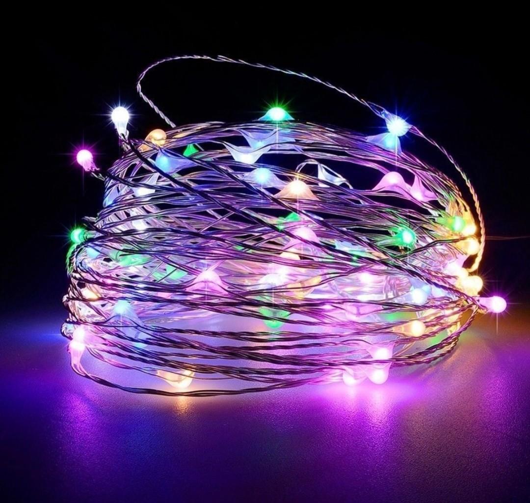 Multicolor fairy lights clearance