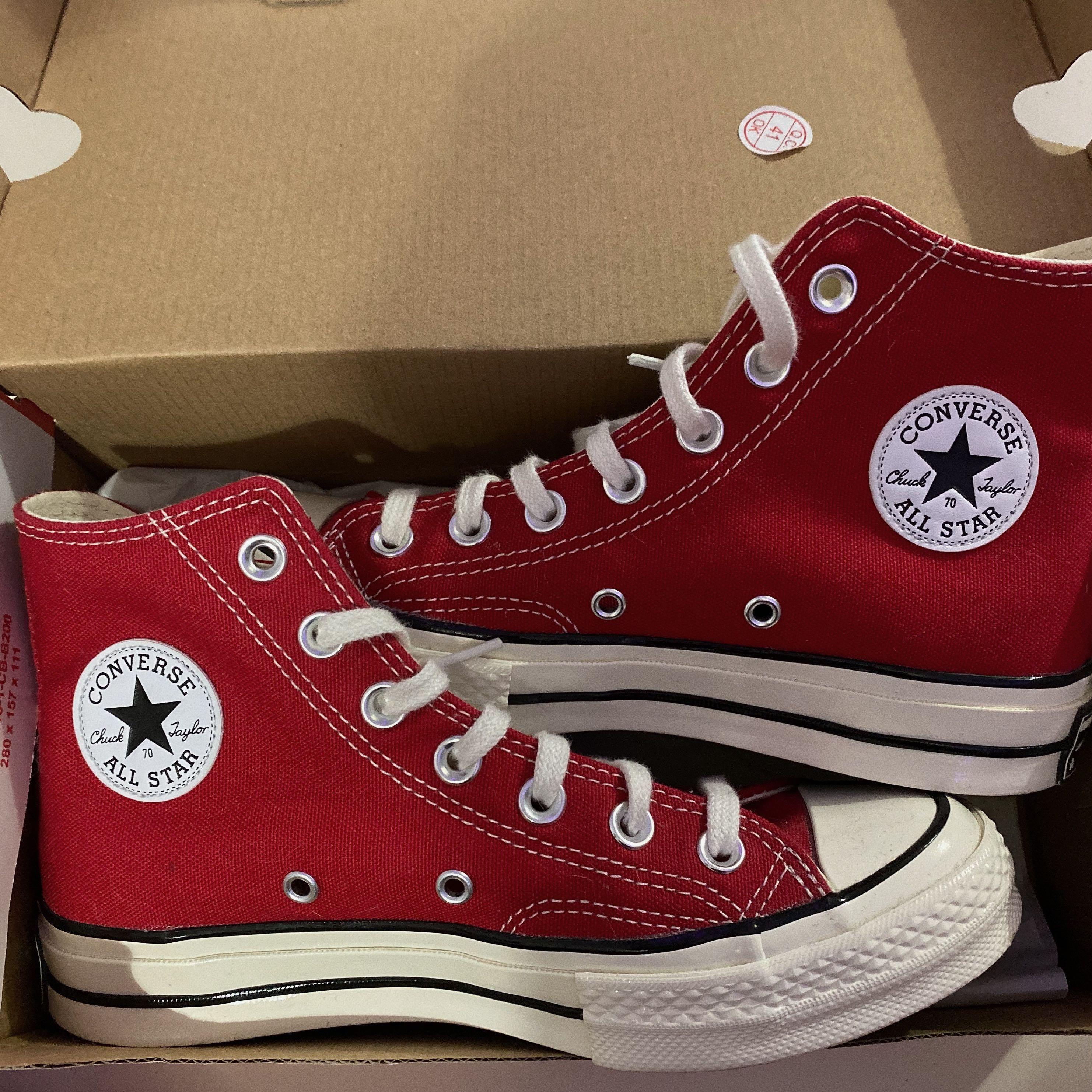 Red chuck taylors mens outlet