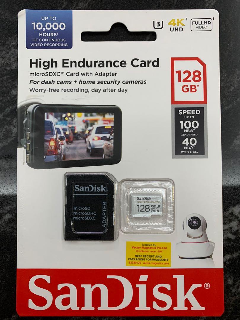 SanDisk Carte microSDXC High Endurance UHS-I 128 GB