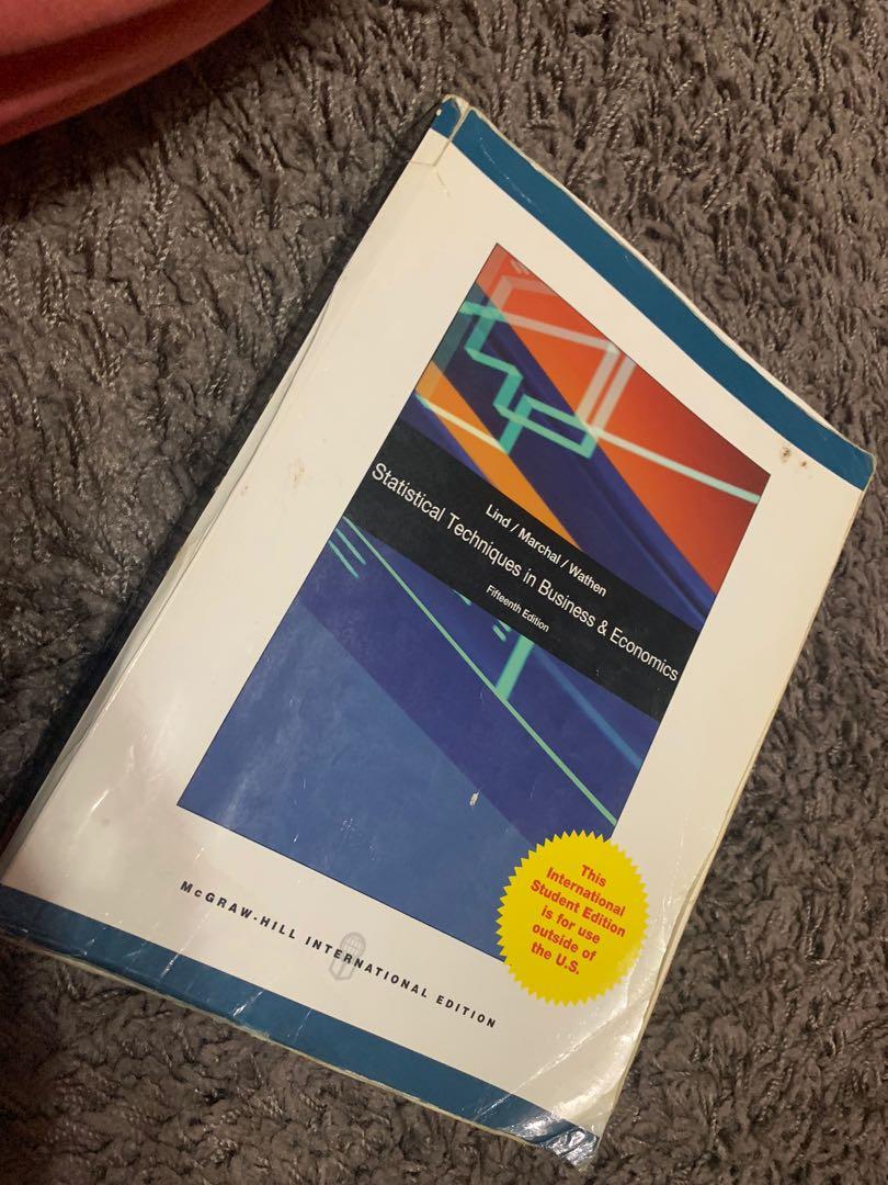 Statistical Techniques In Business Economics 15th Edition