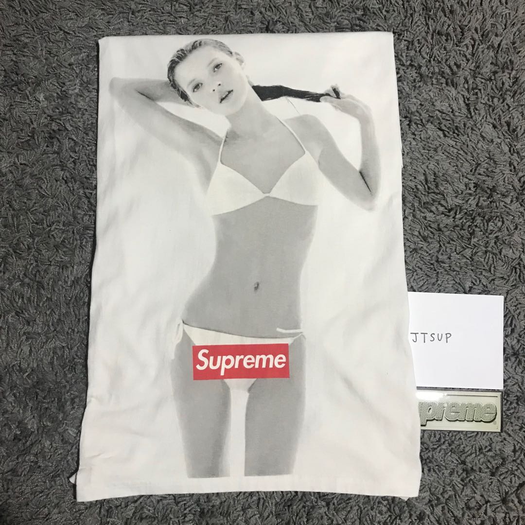 Supreme 10th anniversary kate moss t shirt, Men's Fashion, Tops