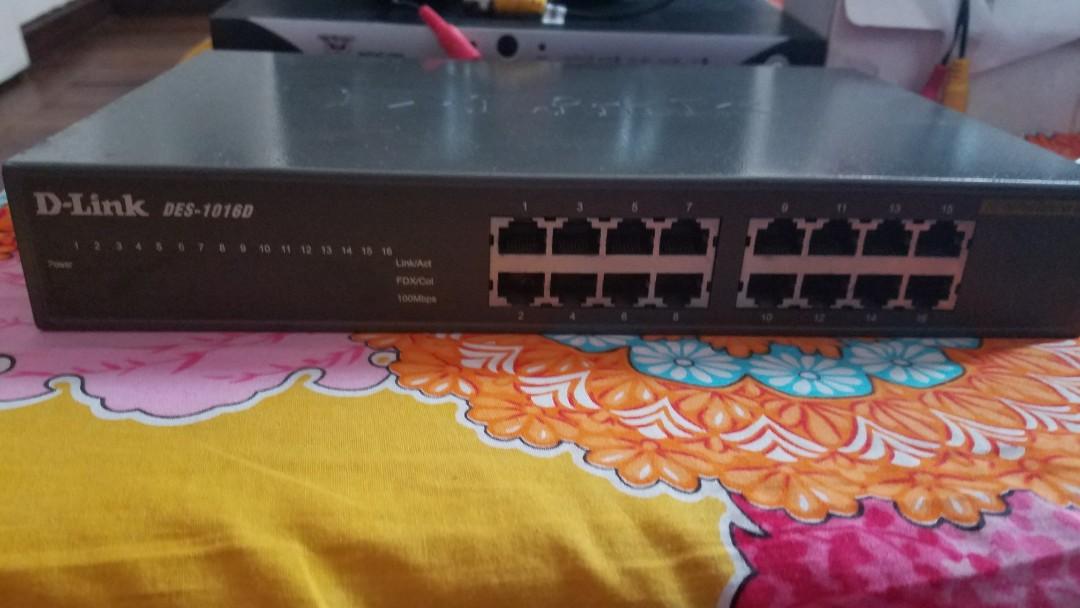 Switch Hub D- Link 16 port P 1,500 (Category: Cables & Adaptors) located in Mandaluyong City. Submitted by nina70 (Listing ID 1006049985, Image 3). Description: D- Link DES -1016D.