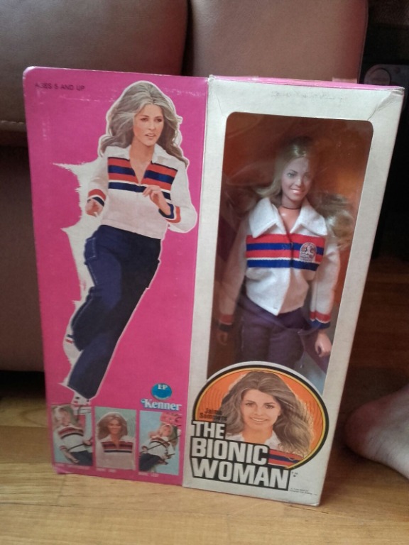 Vintage 1976 Kenner Bionic Woman Doll Clothing White Track Suit