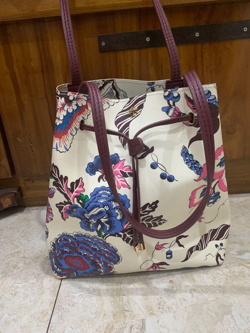 tory burch kerrington drawstring tote multicolour Fesyen Wanita