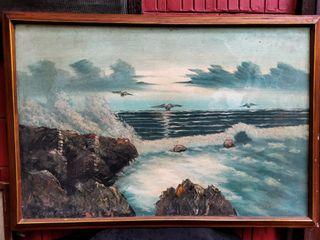 Vintage 1998 R. Alano Sea waves Painting