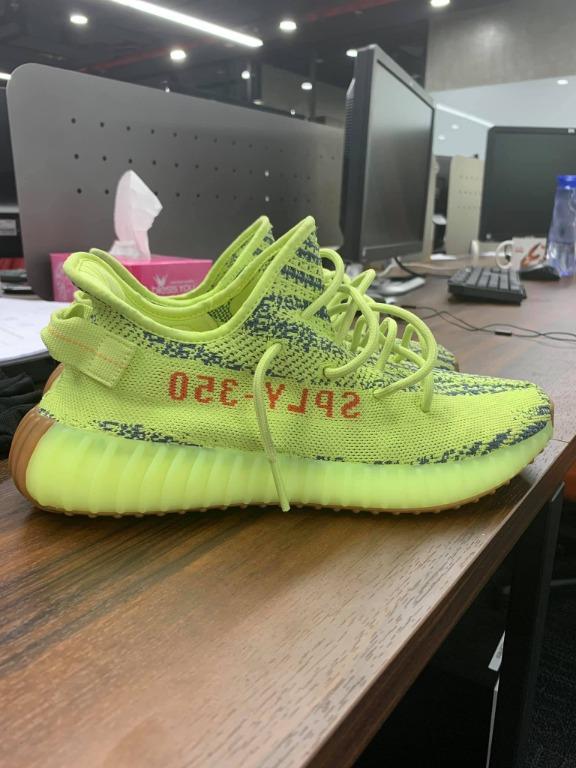 YEEZY Boost 350 V2 Semi Frozen Yellow, Luxury, Sneakers u0026 Footwear on  Carousell