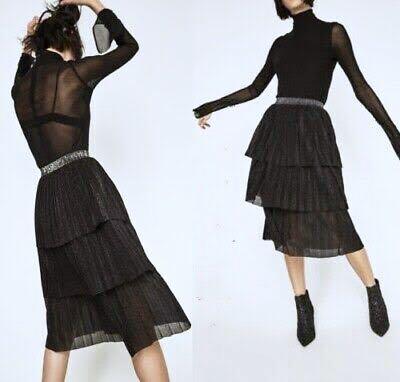 Zara Pleated Tiered Glitter Midi From Php4000 Women s