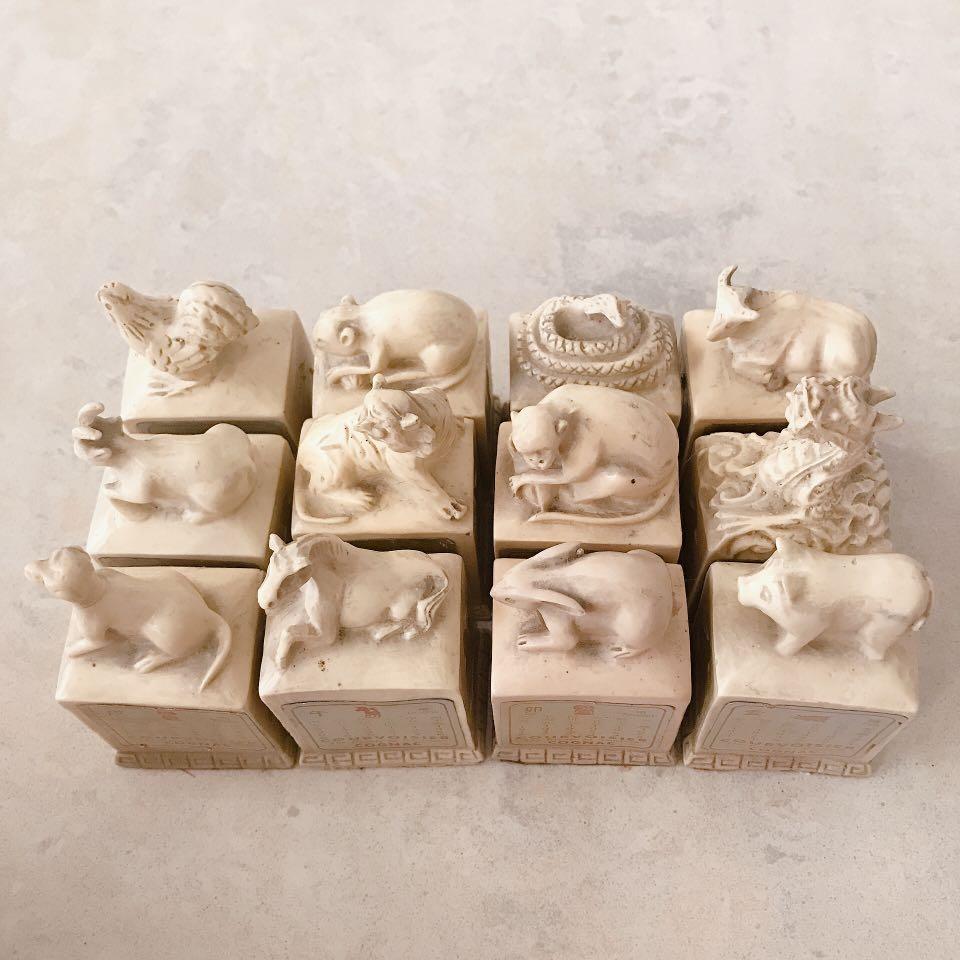 12 Chinese Zodiac Deco Statues full set Furniture Home Living Home