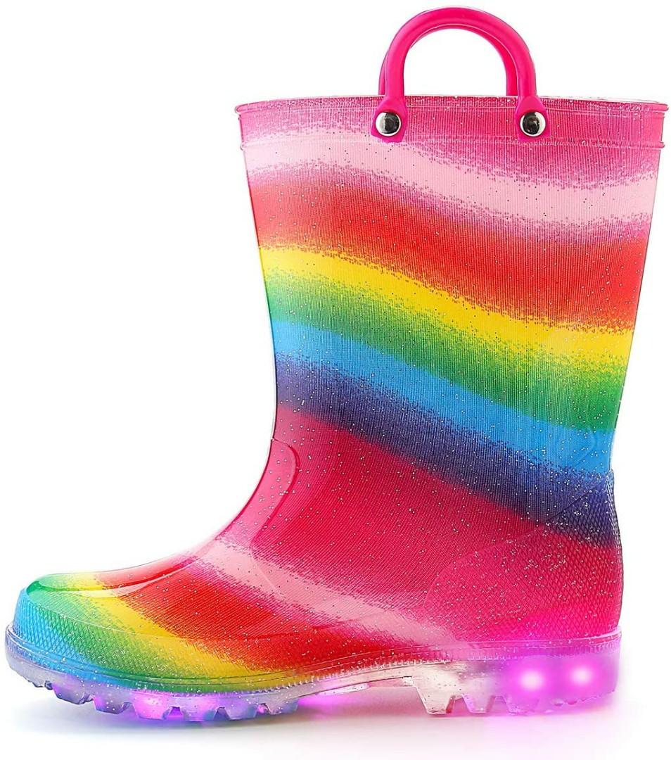 rainbow boots kids