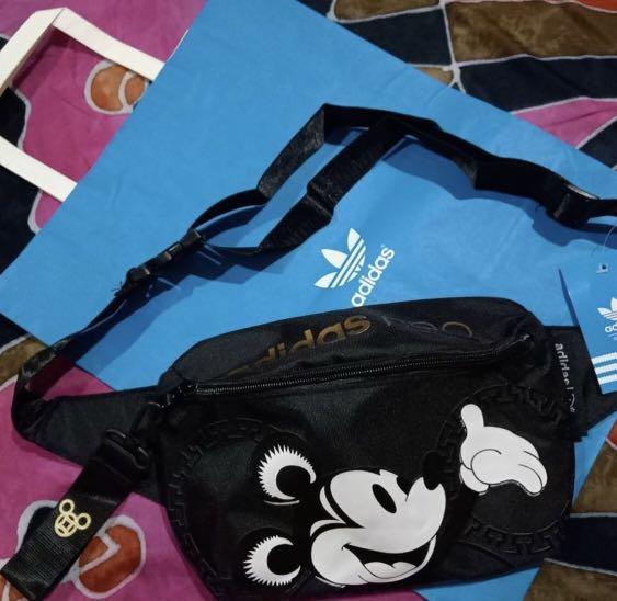 ADIDAS NEO X MICKEY MOUSE WAIST BAG IN BLACK