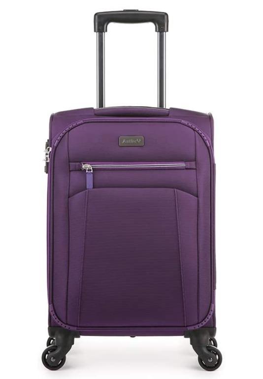 Antler Marcus Siro Durable Expandable Lightweight Soft Shell Suitcase Colour Purple Size Cabin FREE DELIVERY