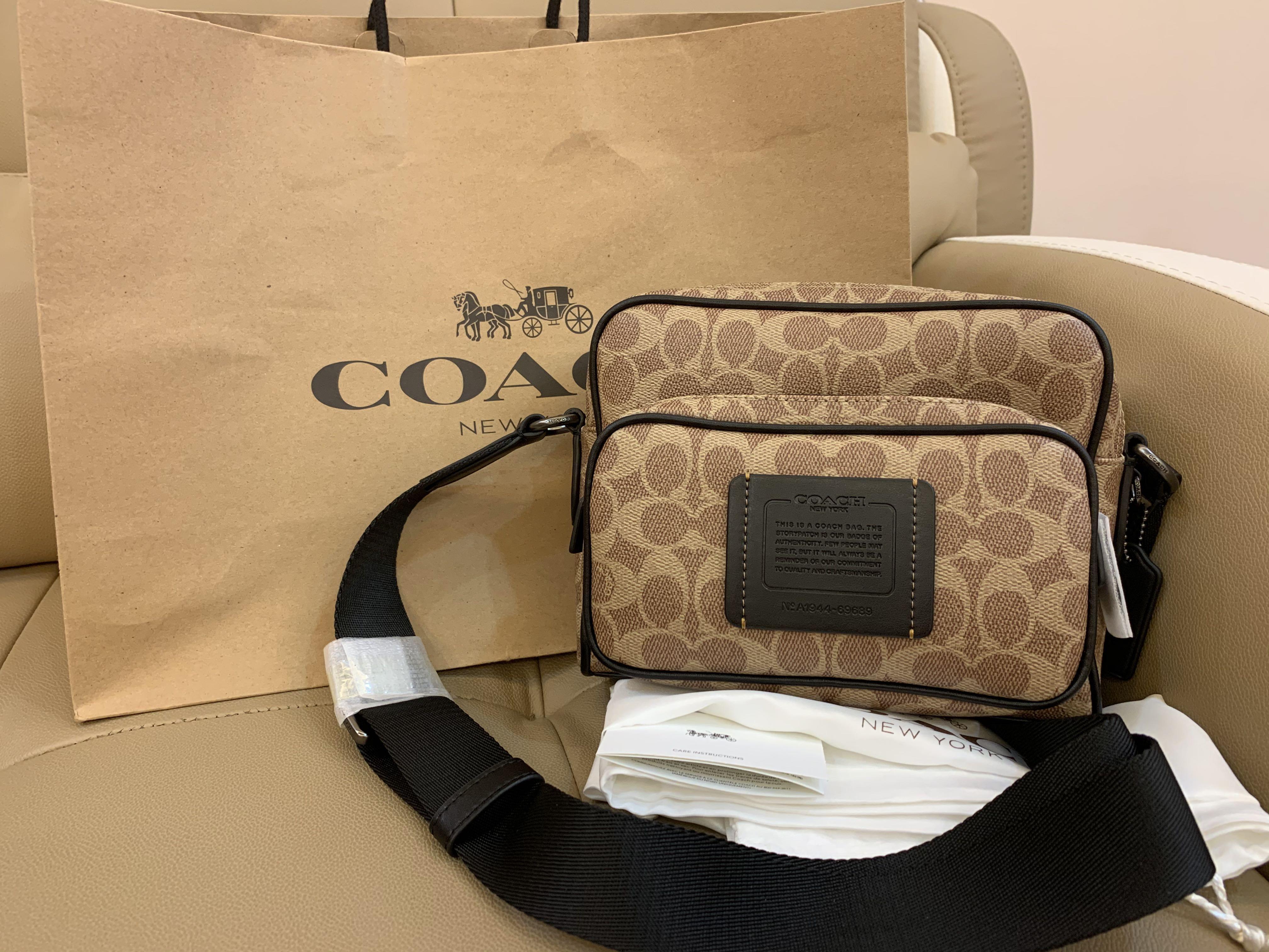 Authentic coach 69689 academy sport crossbody in canvas