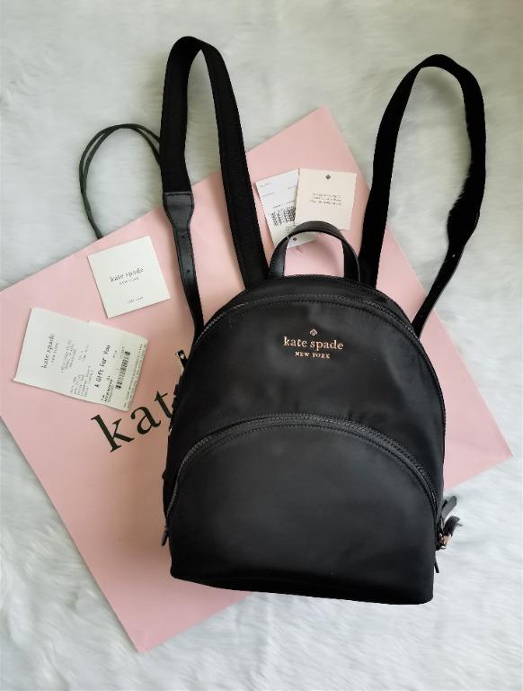 Authentic Kate Spade Backpack Karissa Medium Black Nylon, 3 Zippered, FREE  SHIPPING, Women's Fashion, Bags & Wallets, Backpacks on Carousell