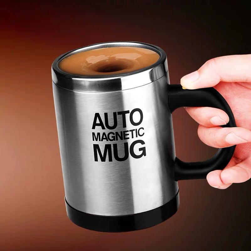 Auto Magnetic Mug Insulated Stainless Steel Self Stirring 400ML, Home ...