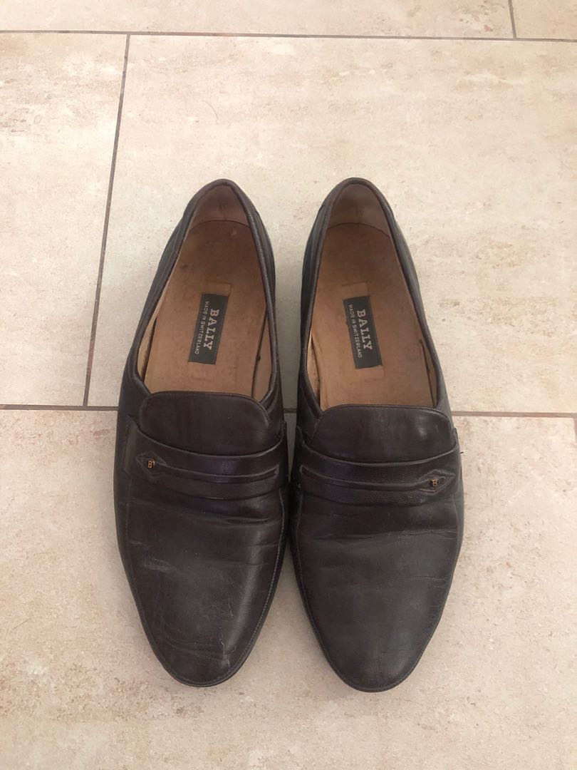 leather bally shoes