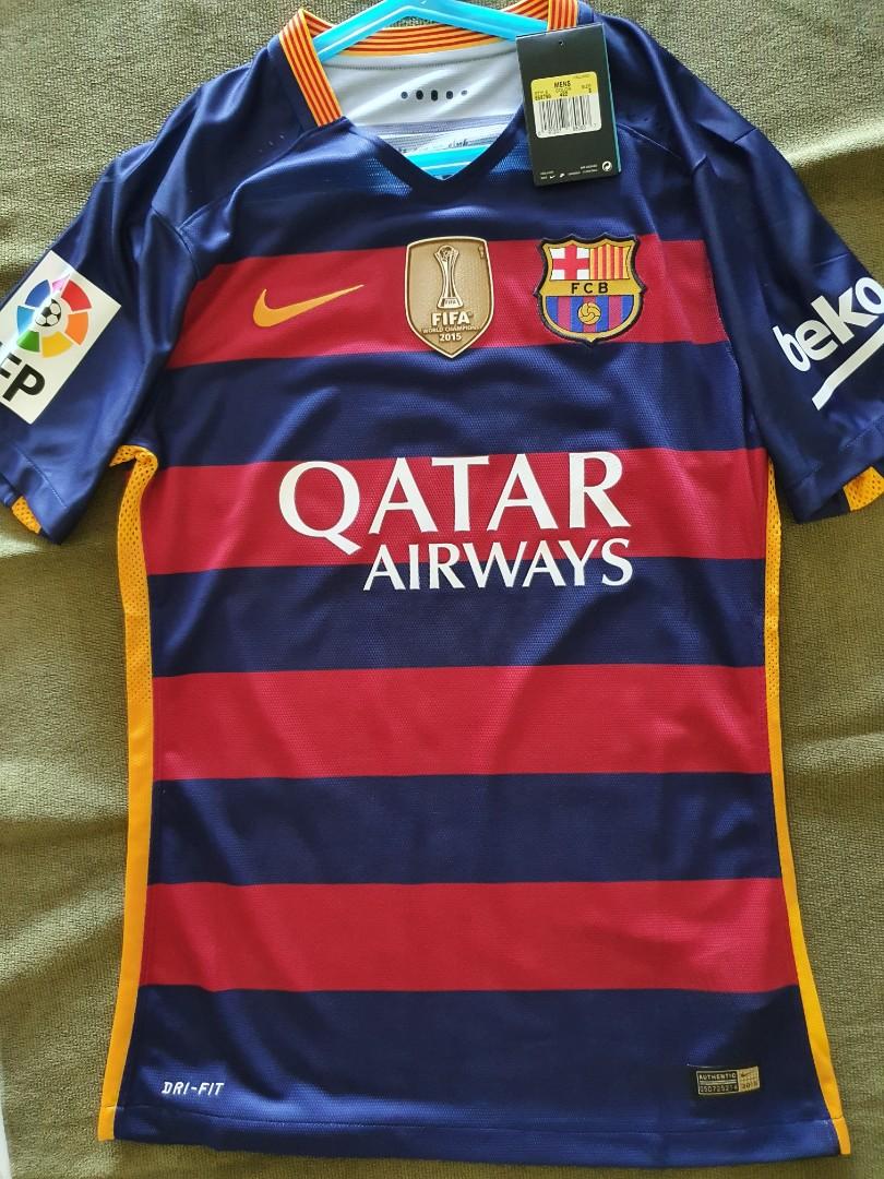Barcelona 15 16 Authentic Player Version Home Nike Jersey Men S Fashion Activewear On Carousell