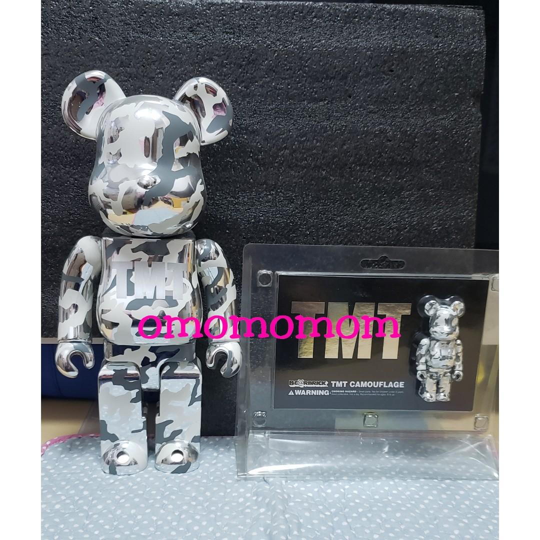 Bearbrick TMT 電鍍迷彩銀400%+100%, 興趣及遊戲, 玩具& 遊戲類- Carousell