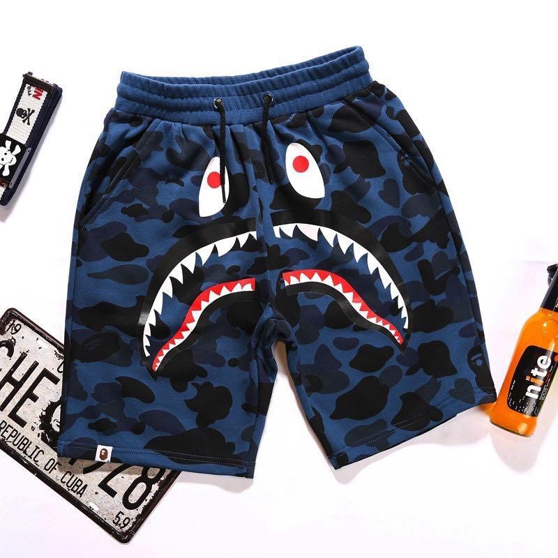 Brand new with tags BAPE Shark Harajuku Shorts Men s Fashion Bottoms Shorts on Carousell