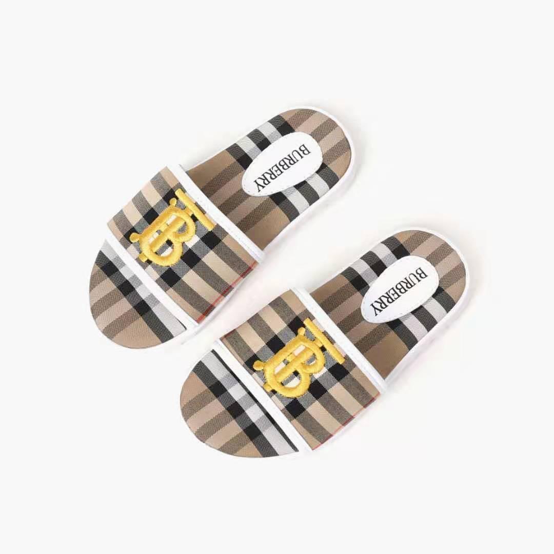 kids burberry slides
