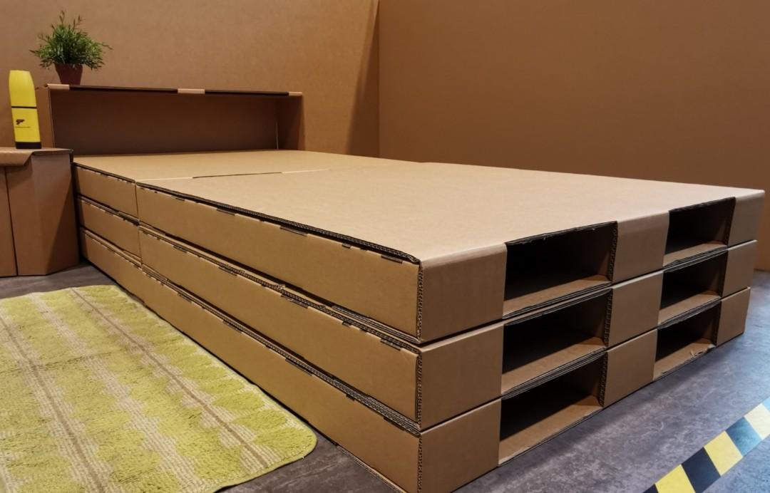 Cardboard Single Bed Frame - simple and lightweight!