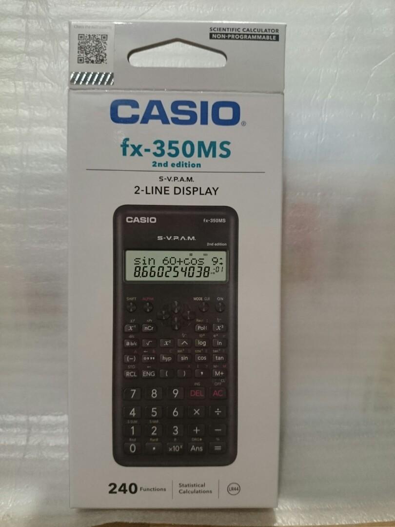 Casio Fx 350ms 2 Scientific Calculator Electronics Others On Carousell