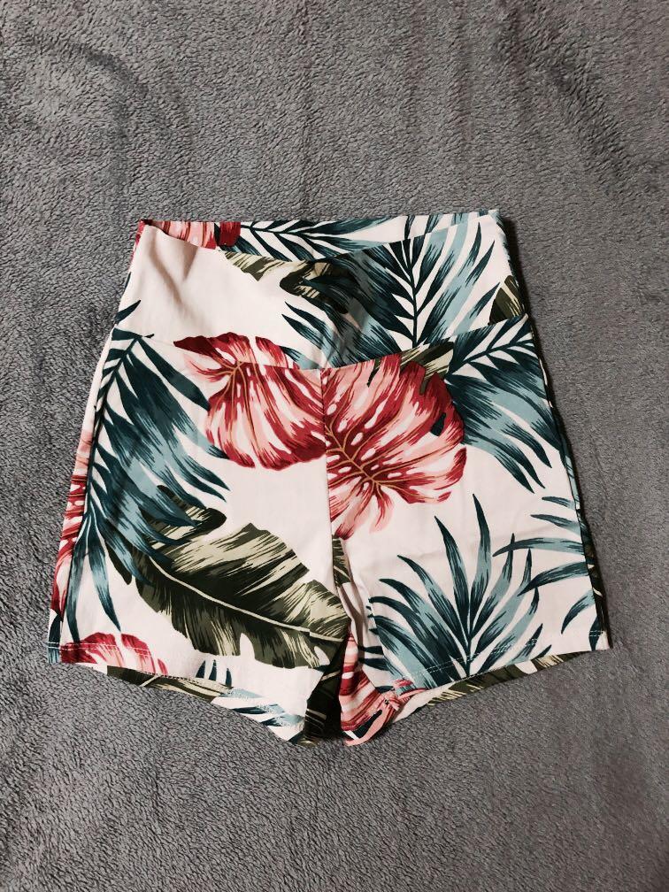 Charlotte Russe | Tropical Biker Shorts 