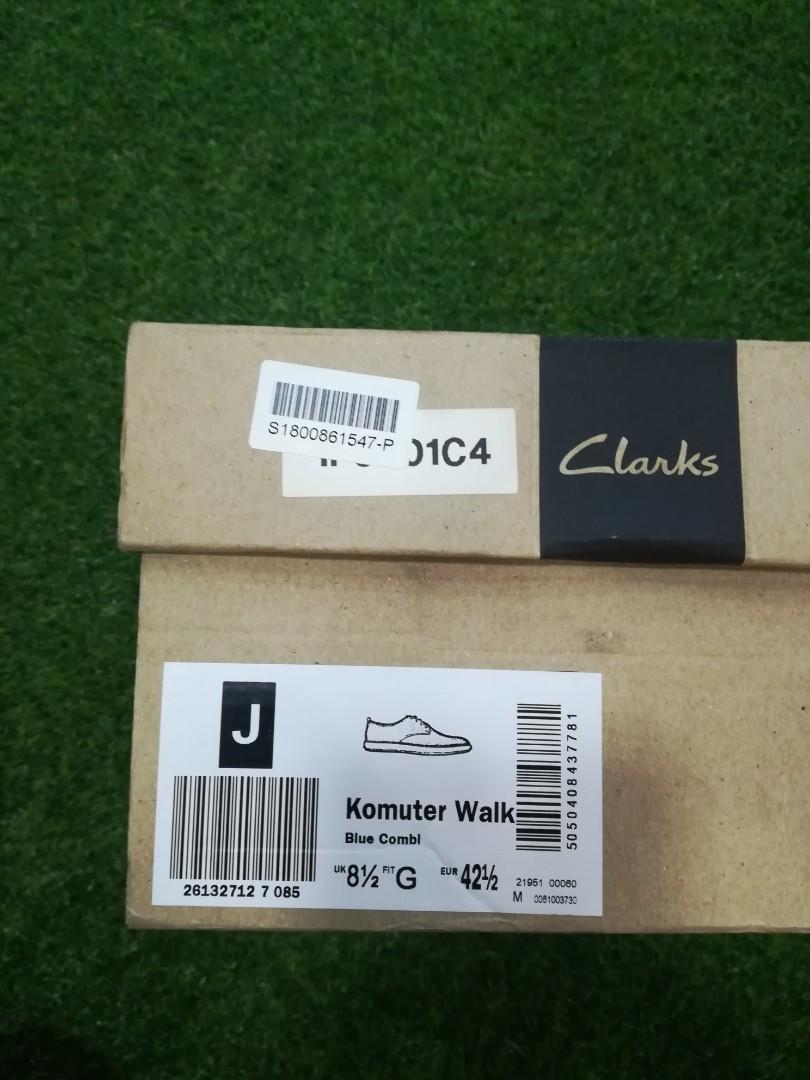 Clarks mens Komuter Walk Blue Combi