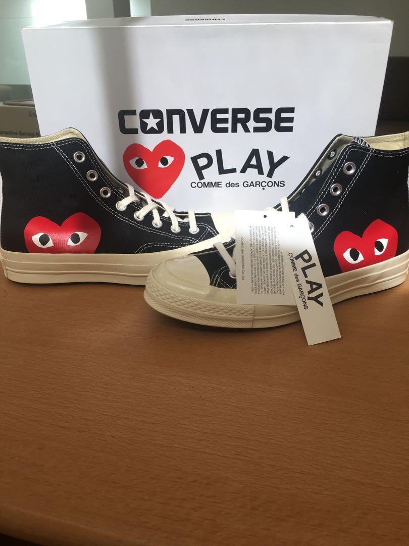 cdg high tops black