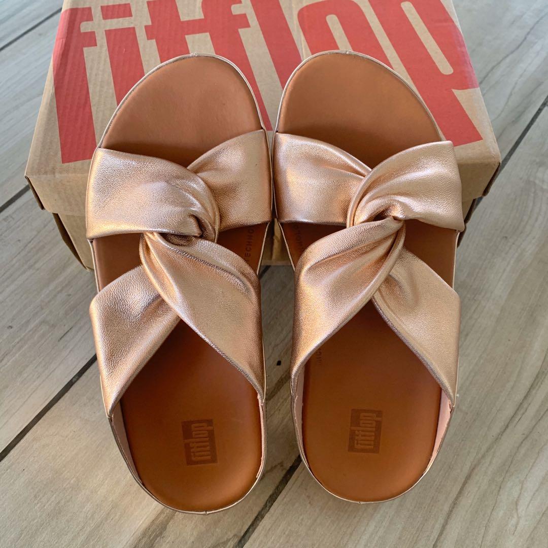 FITFLOP Twiss Slide Rose Gold Women s Fashion Footwear