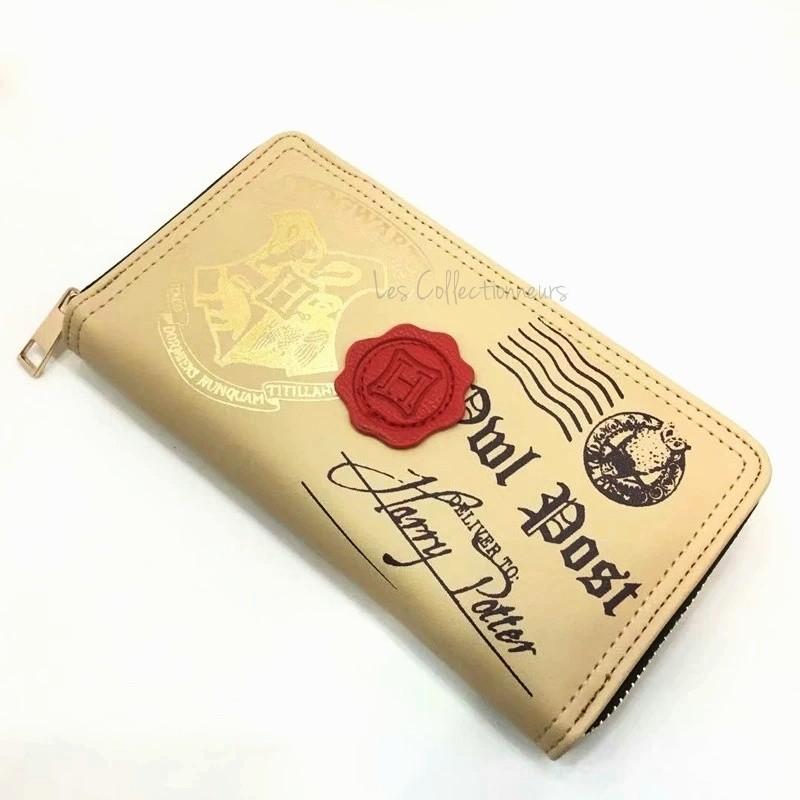 Harry Potter Long Wallet Gold Hogwarts Letter Maroons Stamp Women Zip Purse Zipped Around Pu Leather Wallet Women S Fashion Bags Wallets On Carousell