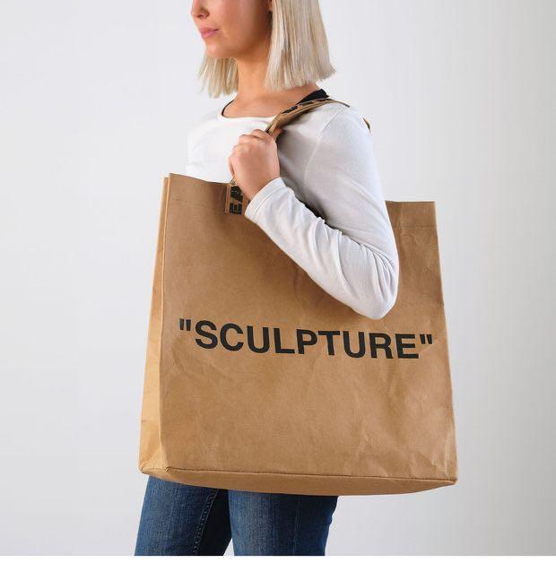 Ikea Sculpture Off White Markerad Carrier Tote Bag Women s Fashion Bags Wallets Cross body Bags on Carousell
