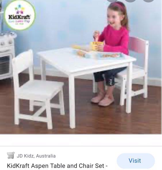 kidkraft aspen table & 2 chair set