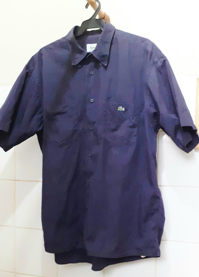 navy blue lacoste polo shirt
