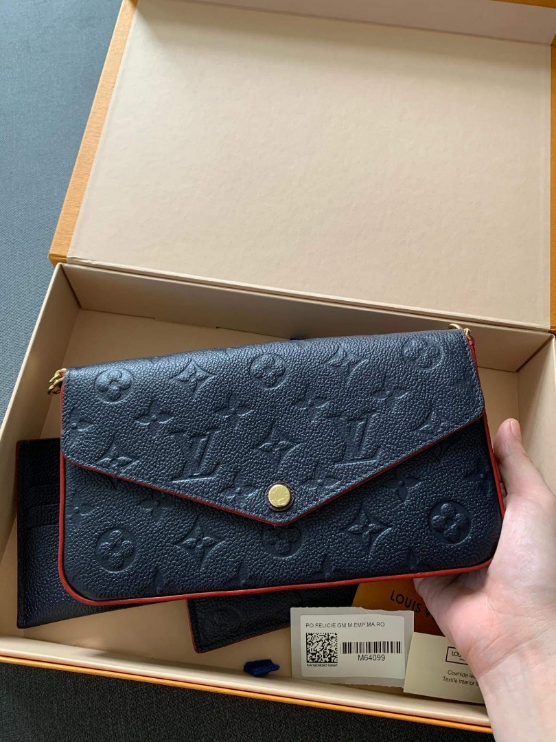Louis Vuitton Felicie Pochette Monogram Empreinte Leather., Luxury