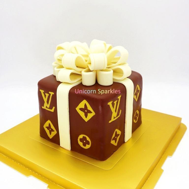 LV Bag Fondant cake topper, Food & Drinks, Homemade Bakes on Carousell
